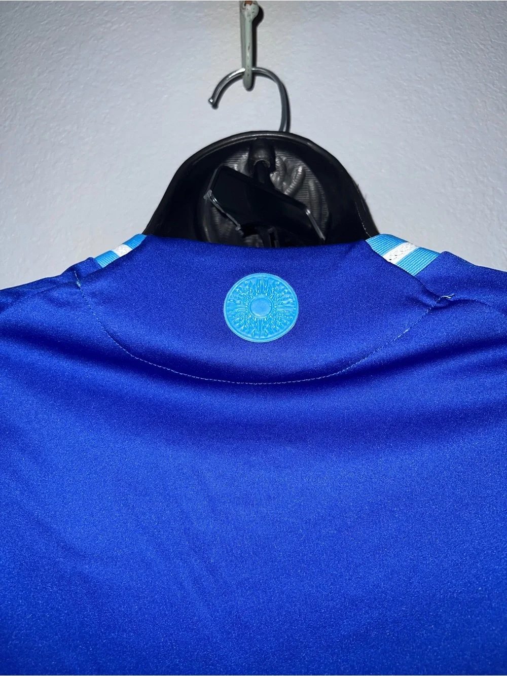 adidas Blue Argentina Football Jersey with Light Blue Accents